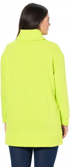 Ulla Popken Embossed Letter Sweatshirt Lime - Pulovere & hanorace - 