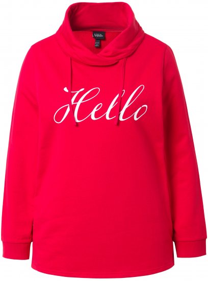 Ulla Popken HELLO Classic Fit Stand-Up Collar Sweatshirt Lychee - Pulovere & hanorace - 