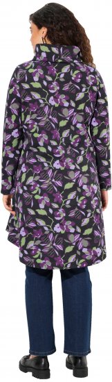 Ulla Popken Floral Stand-Up Collar Flounce Panel Sweatshirt Black - Pulovere & hanorace - 