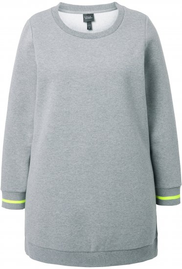 Ulla Popken Nostalgic Escape Oversized Sweatshirt Mouse Grey - Pulovere & hanorace - 