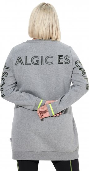 Ulla Popken Nostalgic Escape Oversized Sweatshirt Mouse Grey - Pulovere & hanorace - 