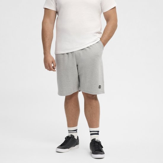 North Latitude Ottoman Sweatshorts Mid Grey - Pantaloni trening - Pantaloni Trening Bărbați Mărimi Mari