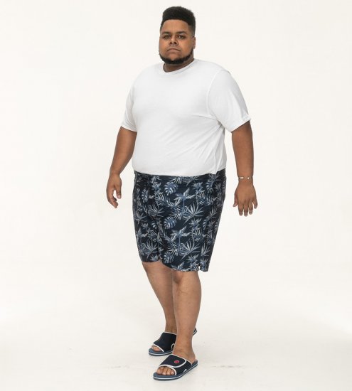 D555 Cleethorpes Hawaii Printed Swimshorts Navy - Costum baie - Sort Baie Bărbați Mărimi Mari