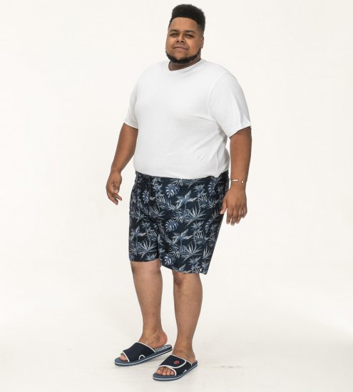 D555 Cleethorpes Hawaii Printed Swimshorts Navy - Costum baie - Sort Baie Bărbați Mărimi Mari