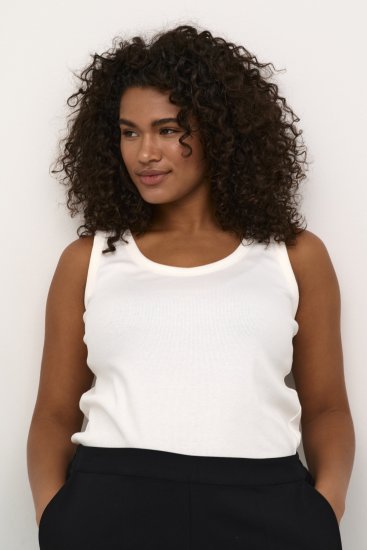 Kaffe Curve Carina Maiou Chalk - Tricouri - 