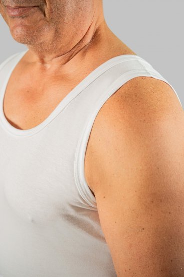 20 Nodi Crew Neck Tank Top in Combed Cotton Jersey White - Lenjerie intimă & costum baie - Lenjerie Intimă Bărbați Mărimi Mari