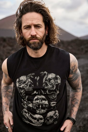 JP1880 Tanktop Skulls Black - Tricouri - Tricouri Bărbați Mărimi Mari