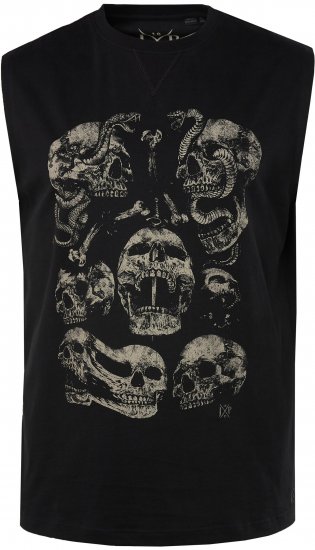 JP1880 Tanktop Skulls Black - Tricouri - Tricouri Bărbați Mărimi Mari