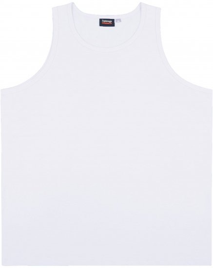 Espionage T017 Plain Tanktop White - Tricouri fără mâneci - Tricouri fără mâneci mărimi mari