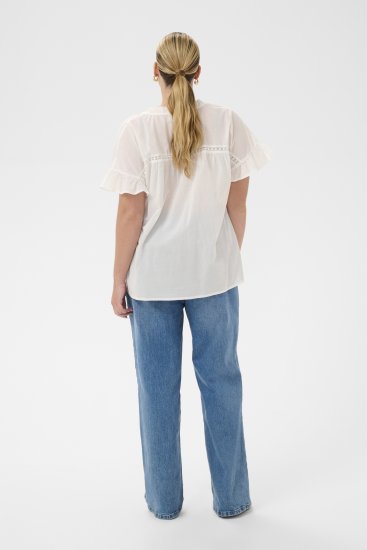 Kaffe Curve Valeria Top Chalk - Topuri - 