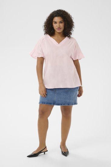 Kaffe Curve Valeria Top Ballerina Pink - Tricouri & topuri - 