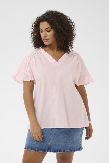 Kaffe Curve Valeria Top Ballerina Pink - Tricouri & topuri - 