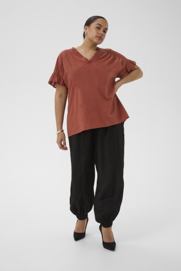 Kaffe Curve Valeria Top Henna Brown - Tricouri & topuri - 