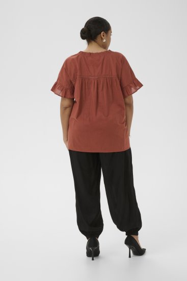 Kaffe Curve Valeria Top Henna Brown - Tricouri & topuri - 