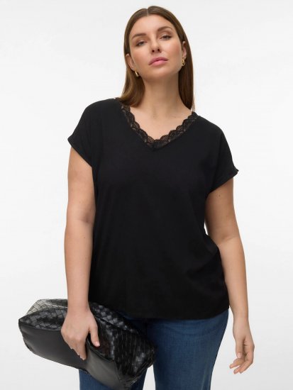 Vero Moda Bella Lace Top Black - Topuri - 
