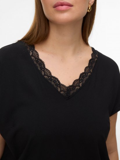 Vero Moda Bella Lace Top Black - Topuri - 