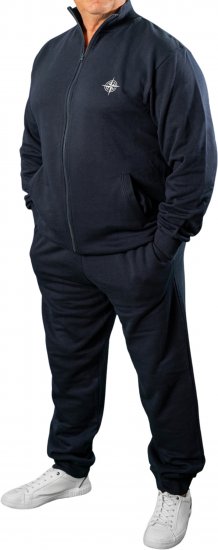 20 Nodi Mistral Tracksuit in Combed Fleece Cotton Navy - Treninguri - Treninguri Bărbați Mărimi Mari