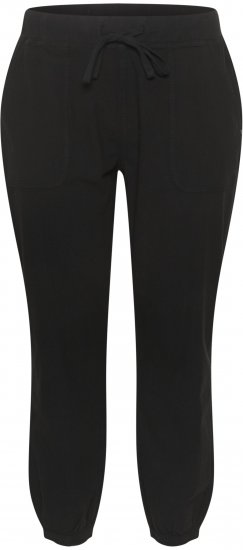 Kaffe Curve Nana Pantaloni Negru intens - Blugi & Pantaloni pentru Femei Mărimi Mari – Plus Size - 