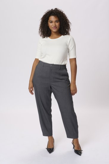Kaffe Curve Merla Pantaloni Dark Grey Melange - Blugi & Pantaloni pentru Femei Mărimi Mari – Plus Size - 