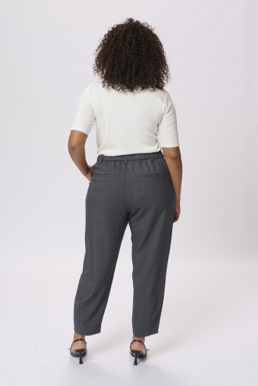 Kaffe Curve Merla Pantaloni Dark Grey Melange - Blugi & Pantaloni pentru Femei Mărimi Mari – Plus Size - 