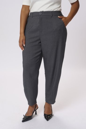 Kaffe Curve Merla Pantaloni Dark Grey Melange - Blugi & Pantaloni pentru Femei Mărimi Mari – Plus Size - 