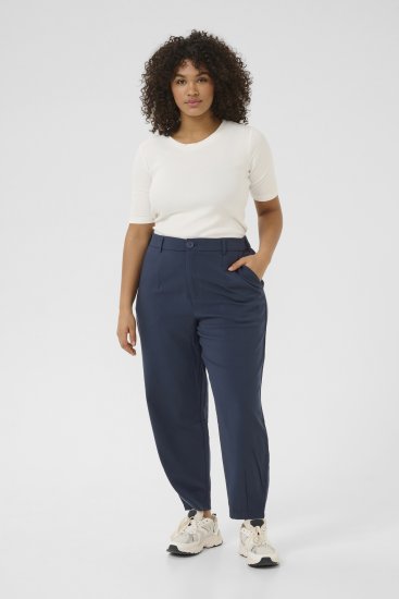 Kaffe Curve Merla Pantaloni Bleumarin miezul nopții - Blugi & Pantaloni pentru Femei Mărimi Mari – Plus Size - 