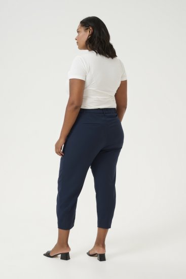 Kaffe Curve Merla Pantaloni Bleumarin miezul nopții - Blugi & Pantaloni pentru Femei Mărimi Mari – Plus Size - 