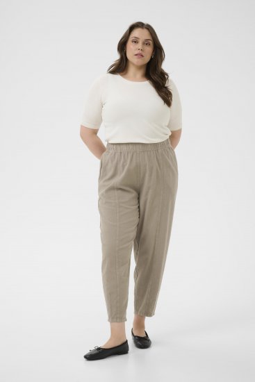 Kaffe Curve Nana Barrel Pants Brindle - Pantaloni din material textil - 