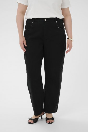 Kaffe Curve Brenn Barrel Twill Jeans Washed Black - Blugi - 