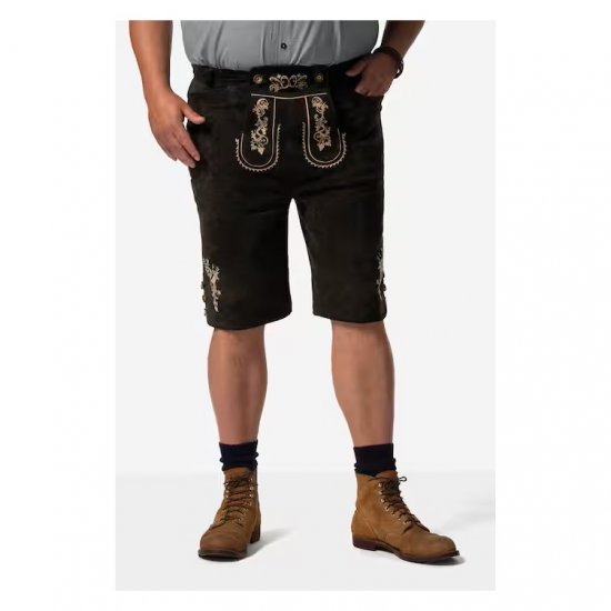 Men Plus Leather Trousers Dark Brown - Ținute de sărbătoare - Ținute de sărbătoare – Pentru a sărbători cu stil și confort