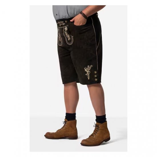 Men Plus Leather Trousers Dark Brown - Ținute de sărbătoare - Ținute de sărbătoare – Pentru a sărbători cu stil și confort