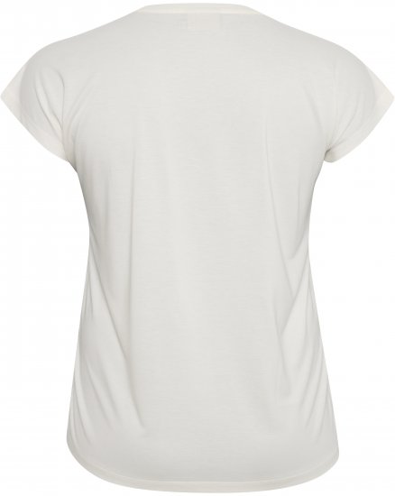 Kaffe Curve Lina V-Neck T-Shirt White - Tricouri - 