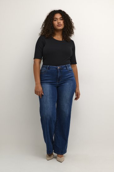 Kaffe Curve Carina Tricou Negru intens - Tricouri - 