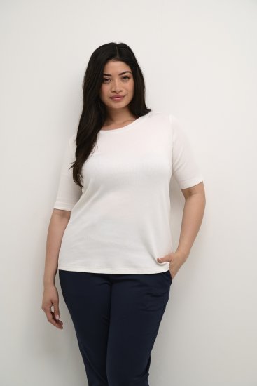 Kaffe Curve Carina Tricou Chalk - Tricouri - 
