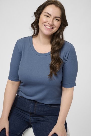 Kaffe Curve Carina T-Shirt Blue - Tricouri - 
