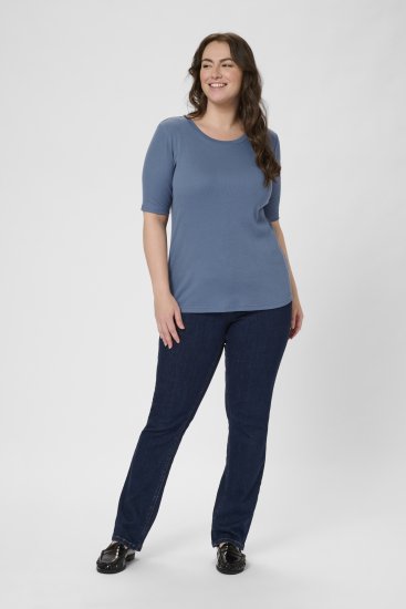 Kaffe Curve Carina T-Shirt Blue - Tricouri - 