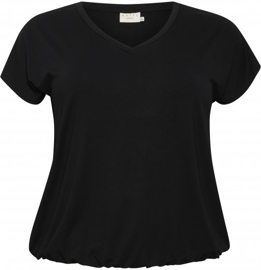 Kaffe Curve Jena V-Neck Tricou Negru intens - Tricouri - 