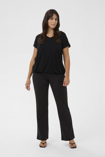 Kaffe Curve Jena V-Neck Tricou Negru intens - Tricouri - 