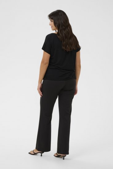 Kaffe Curve Jena V-Neck Tricou Negru intens - Tricouri - 