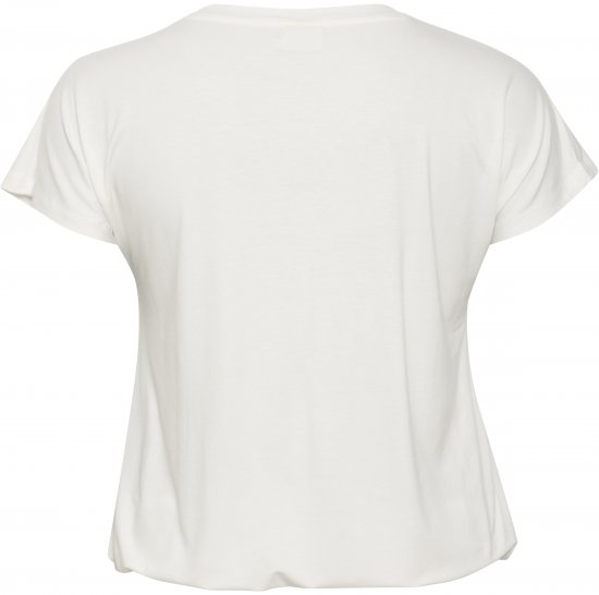 Kaffe Curve Jena V-Neck Tricou Chalk - Tricouri - 