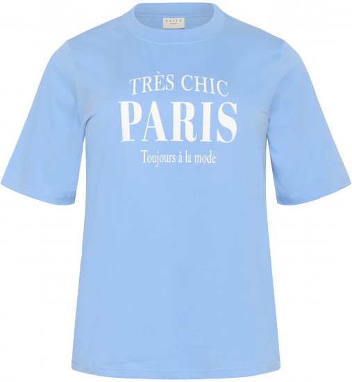 Kaffe Curve Frey T-Shirt Vista Blue - Tricouri - 