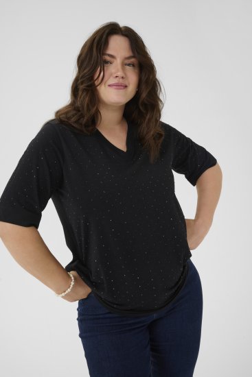 Kaffe Curve Phoelina T-Shirt Black - Tricouri - 