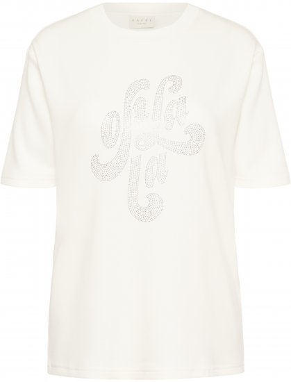 Kaffe Curve Rosa T-Shirt Chalk - Tricouri - 