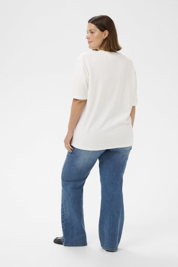 Kaffe Curve Rosa T-Shirt Chalk - Tricouri - 
