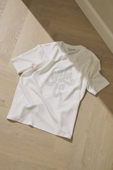 Kaffe Curve Rosa T-Shirt Chalk - Tricouri - 