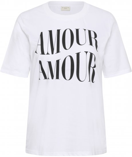 Kaffe Curve Chari T-Shirt Optical White - Tricouri - 