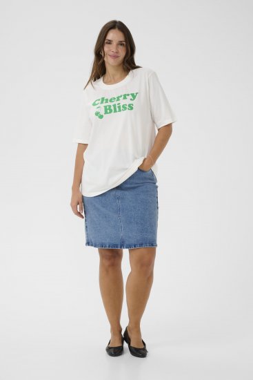 Kaffe Curve Chari T-Shirt Chalk - Tricouri - 