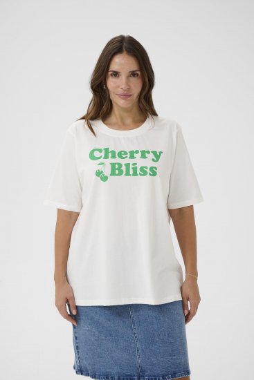 Kaffe Curve Chari T-Shirt Chalk - Tricouri - 