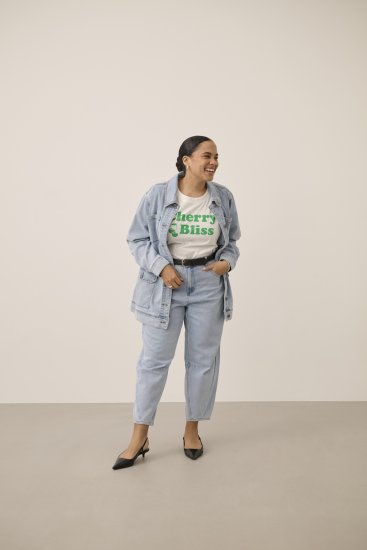 Kaffe Curve Chari T-Shirt Chalk - Tricouri - 