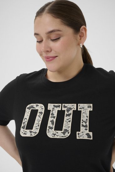 Kaffe Curve Lucie T-Shirt Black - Tricouri - 